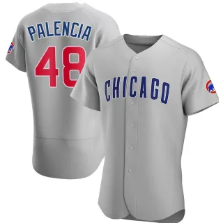 Men's Authentic Gray Daniel Palencia Chicago Cubs Road Jersey