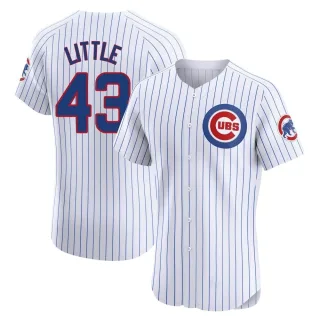 Men's Elite White Luke Little Chicago Cubs Home Jersey