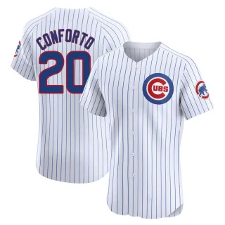 Men's Elite White Michael Conforto Chicago Cubs Home Jersey