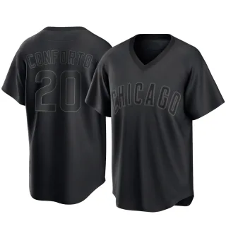 Men's Replica Black Michael Conforto Chicago Cubs Pitch Fashion Jersey
