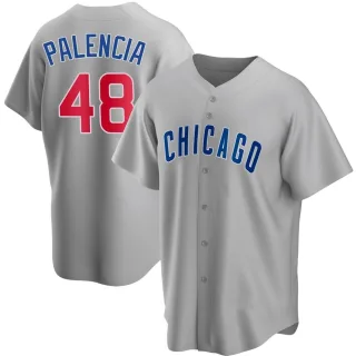 Men's Replica Gray Daniel Palencia Chicago Cubs Road Jersey