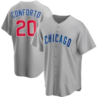 Men's Replica Gray Michael Conforto Chicago Cubs Road Jersey