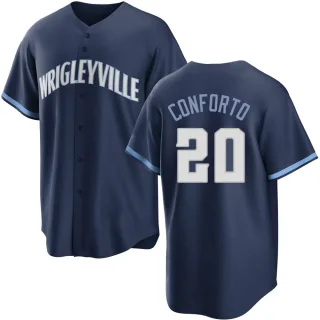 Men's Replica Navy Michael Conforto Chicago Cubs 2021 City Connect Jersey