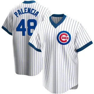 Men's Replica White Daniel Palencia Chicago Cubs Home Cooperstown Collection Jersey