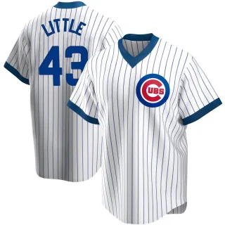 Men's Replica White Luke Little Chicago Cubs Home Cooperstown Collection Jersey