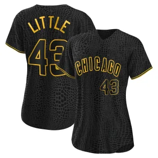 Women's Authentic Black Luke Little Chicago Cubs Snake Skin City Jersey