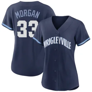 Women's Authentic Navy Eli Morgan Chicago Cubs 2021 City Connect Jersey