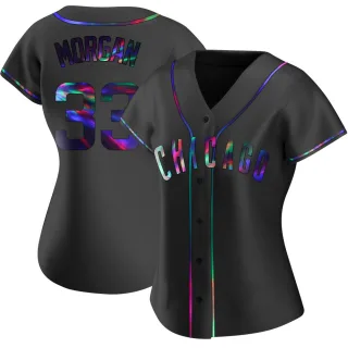 Women's Replica Black Holographic Eli Morgan Chicago Cubs Alternate Jersey