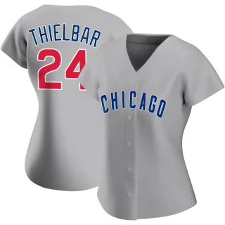 Women's Replica Gray Caleb Thielbar Chicago Cubs Road Jersey