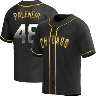 Youth Replica Black Golden Daniel Palencia Chicago Cubs Alternate Jersey