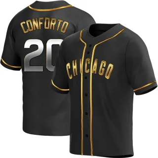 Youth Replica Black Golden Michael Conforto Chicago Cubs Alternate Jersey