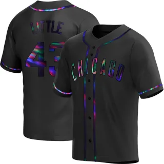 Youth Replica Black Holographic Luke Little Chicago Cubs Alternate Jersey