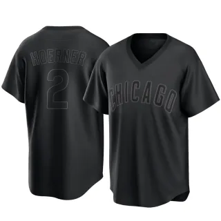 Youth Replica Black Nico Hoerner Chicago Cubs Pitch Fashion Jersey