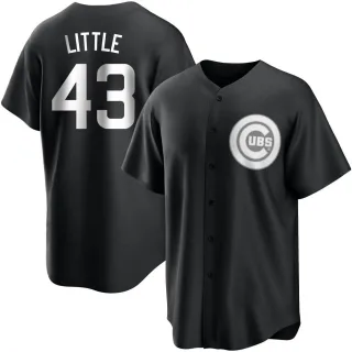 Youth Replica Black/White Luke Little Chicago Cubs Jersey